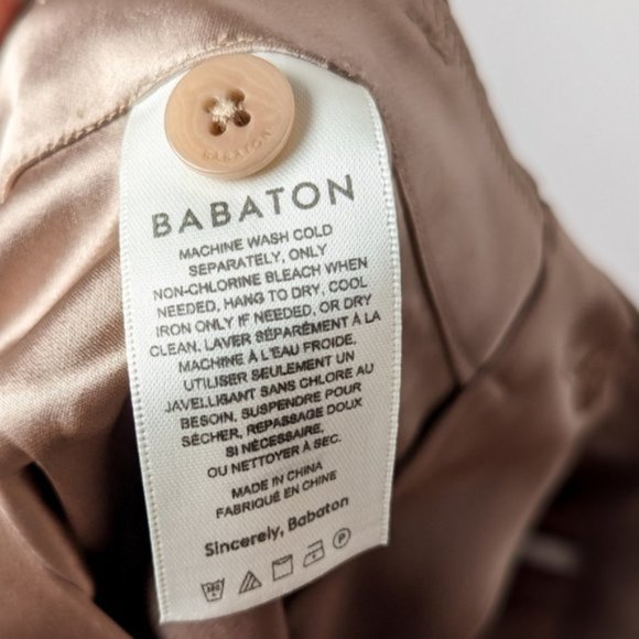 BABATON Refined Satin Cargo Pant Grey Deep Taupe Trouser Pants 0 ARITZIA - Picture 16 of 16